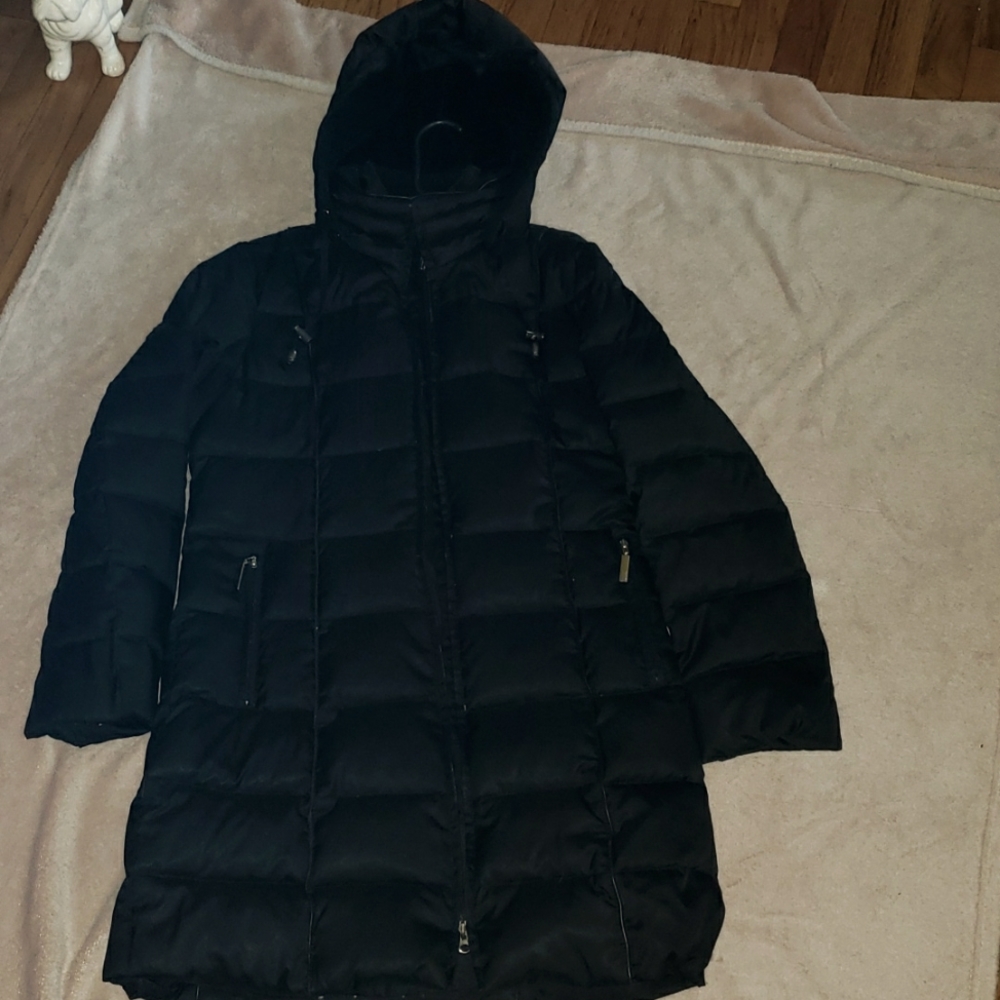 Womens Long Nautica Winter Coat , Black ,size M